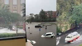 Catania travolta dal nubifragio: barche per le strade, è caos!