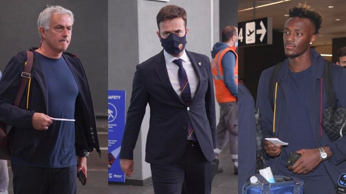 La Roma in viaggio per Cagliari: Mourinho guida la truppa
