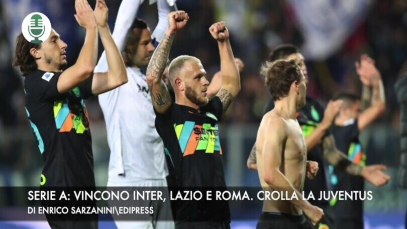Serie A: vincono Inter, Lazio e Roma. Crolla la Juventus