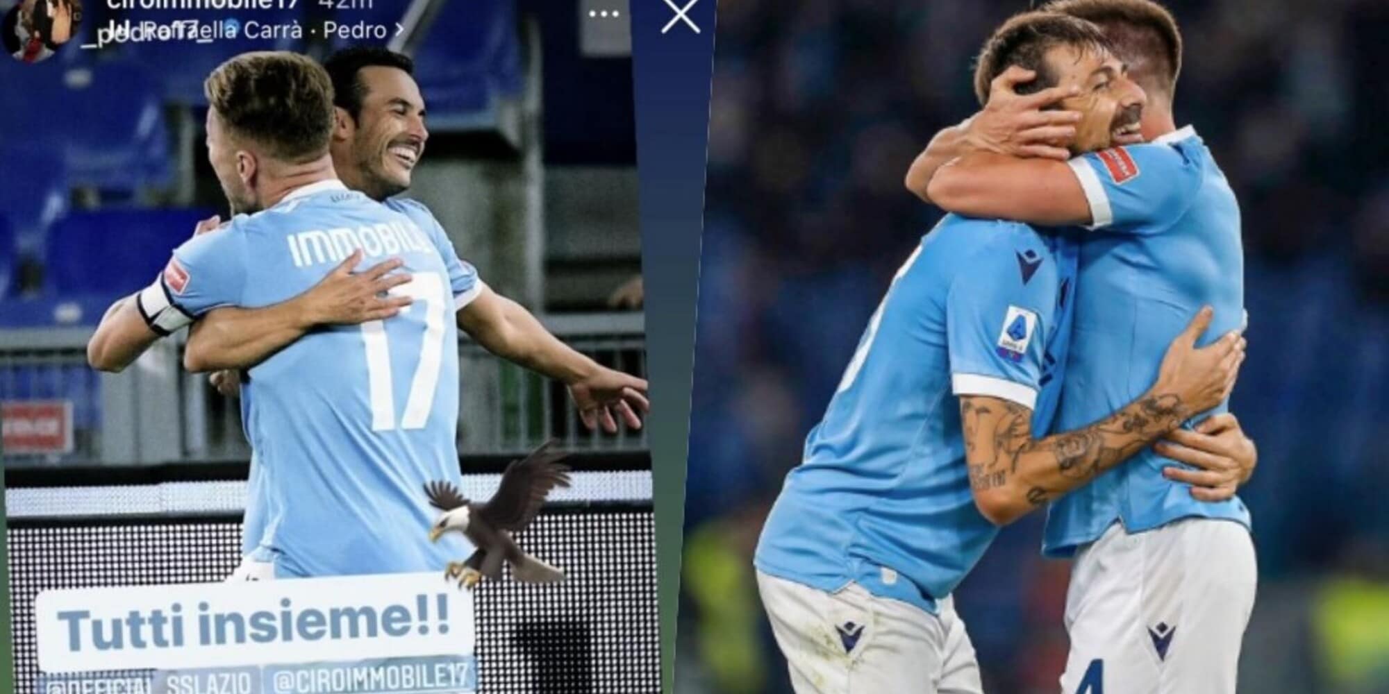 Lazio, dal ritiro alla festa sui social: “Uniti!”