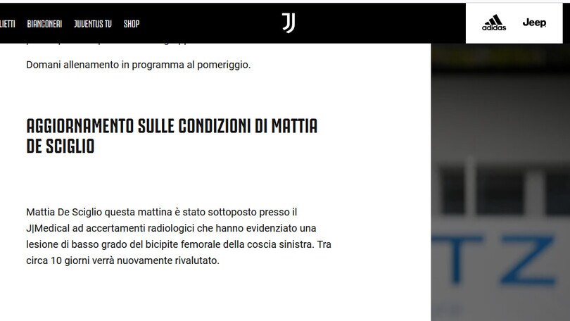Juventus, tegola De Sciglio: torna dopo la sosta