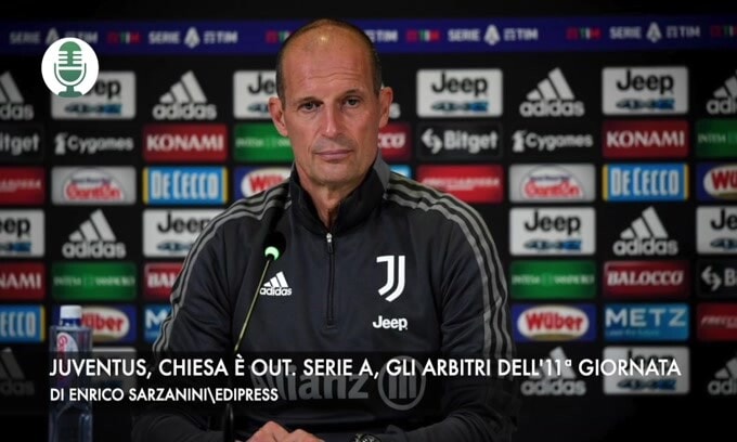 Juventus, Chiesa è out. Serie A, gli arbitri dell'11ª giornata