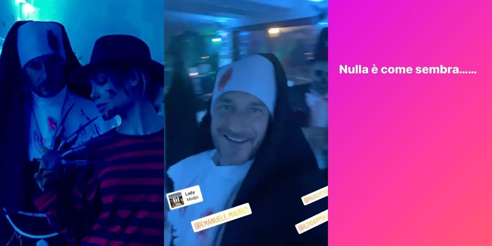Totti e Ilary Blasi scatenati alla festa di Halloween: scherzo ai fan!