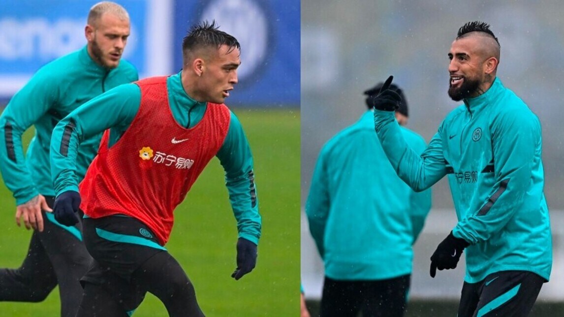Inter, l’allenamento Champions è bagnato: buonumore Vidal