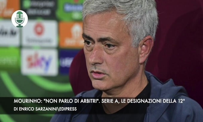 Mourinho: "Non parlo di arbitri". Serie A, le designazioni della 12ª