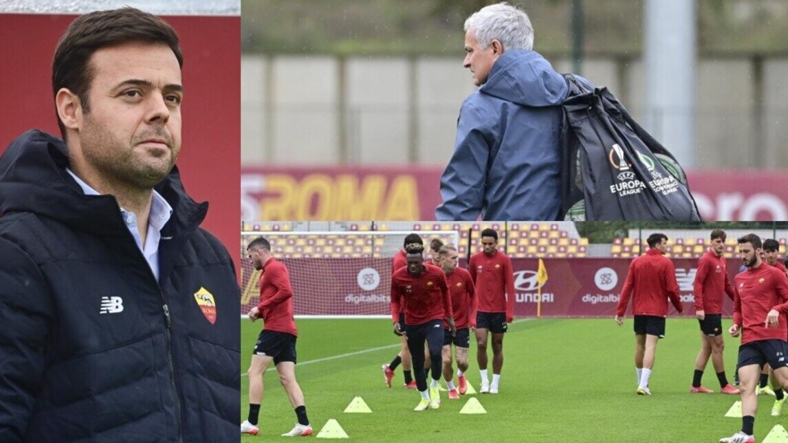 Roma, Mourinho al lavoro per il Bodo. Pinto osserva