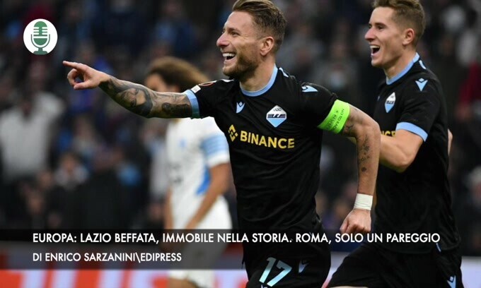 Europa: Lazio beffata, Immobile nella storia. Roma, solo un pareggio