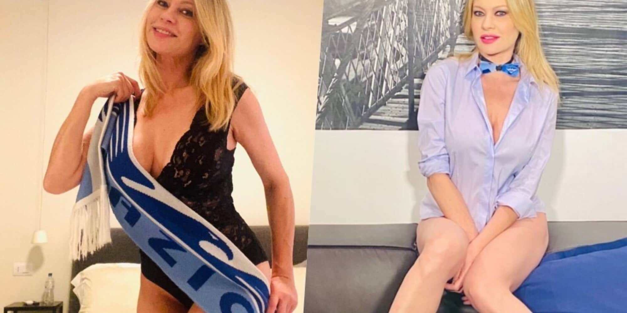 Anna Falchi, scatto bollente: "Lazio, quante soddisfazioni mi dai"