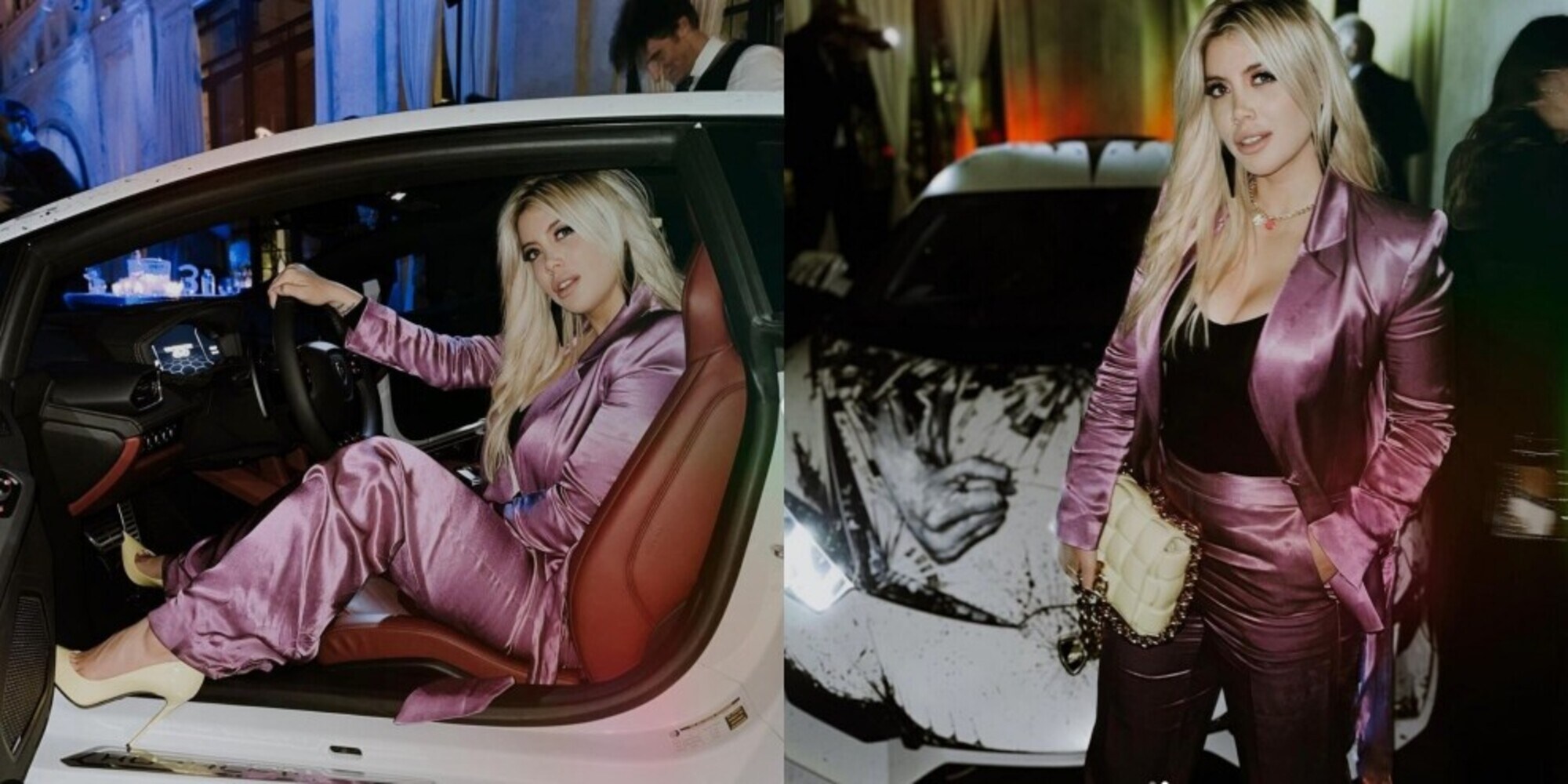 Wanda Nara lascia Icardi a casa per vedere la nuova Lambo Minotauro