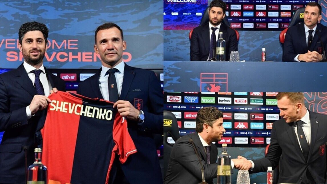 Genoa, inizia l'era Shevchenko: la presentazione ufficiale