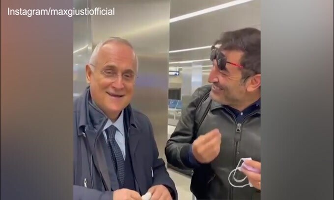 Max Giusti incontra Lotito: "É nata una grande amicizia"