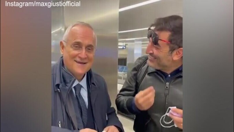 Max Giusti incontra Lotito: "É nata una grande amicizia"