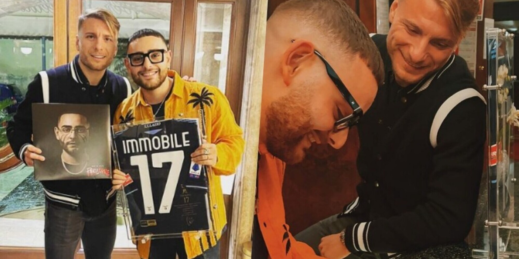 Immobile e Rocco Hunt, una serata tra amici con regali speciali