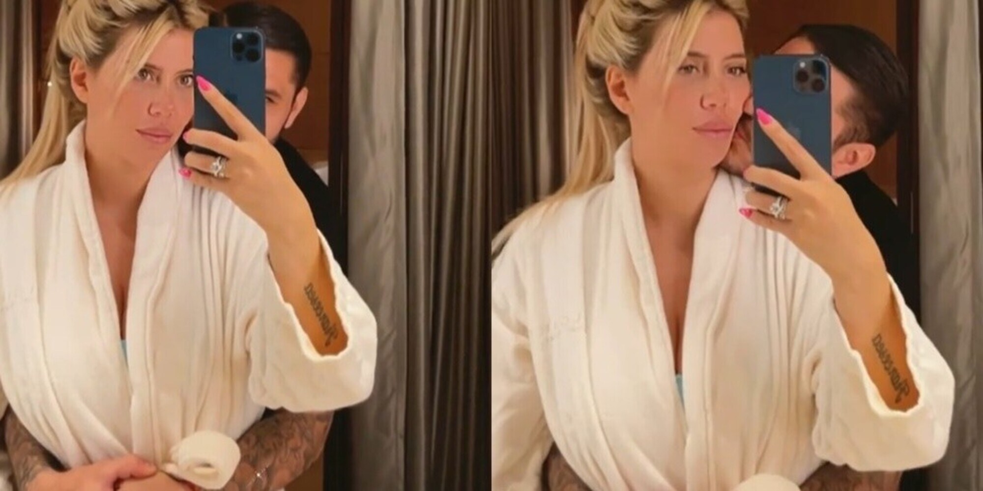 Wanda Nara-Icardi, teneri baci a Dubai: "Con tanto amore"
