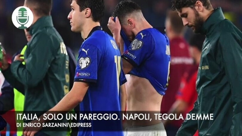 Italia, solo un pareggio. Napoli, tegola Demme