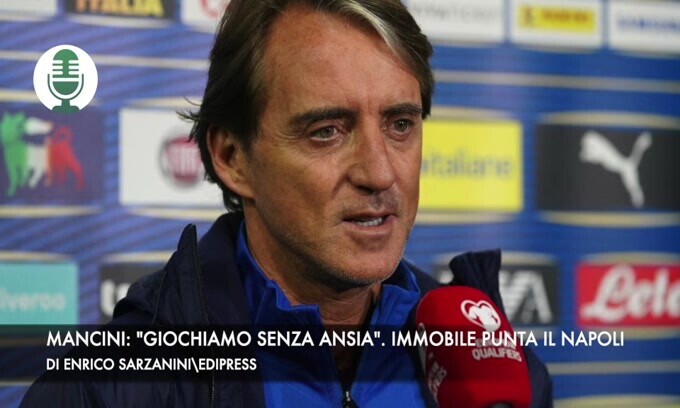 Mancini: "Giochiamo senza ansia". Lazio, Immobile punta il Napoli
