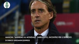 Mancini: "Andremo al mondiale". Sarri-Lotito, incontro per il rinnovo