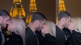 Wanda Nara e Icardi, bacio appassionato sotto la Tour Eiffel!