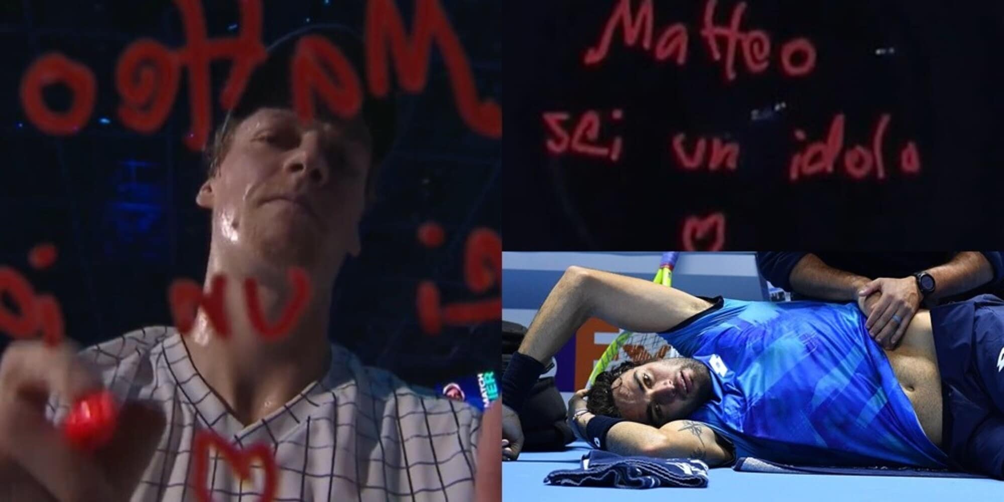 Sinner torna ad allenarsi e dedica la vittoria a Berrettini