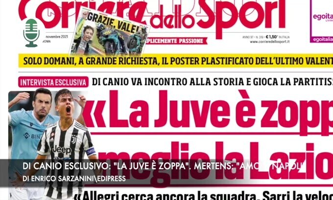 Di Canio: "La Juve è zoppa". Mertens: "Amo il Napoli"