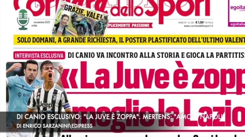 Di Canio: "La Juve è zoppa". Mertens: "Amo il Napoli"