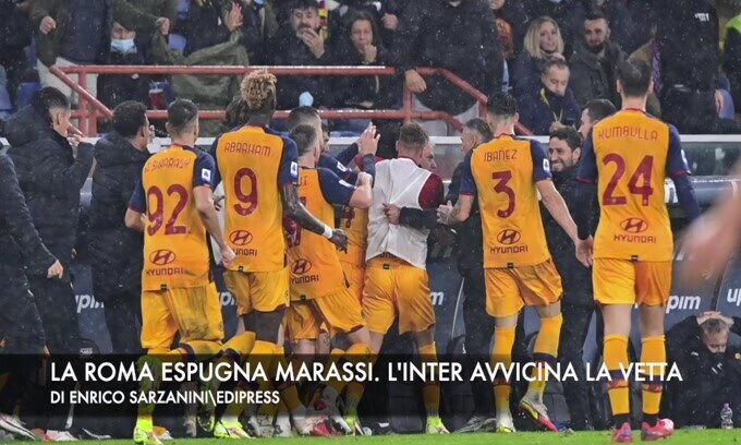 La Roma espugna Marassi. L'Inter avvicina la vetta