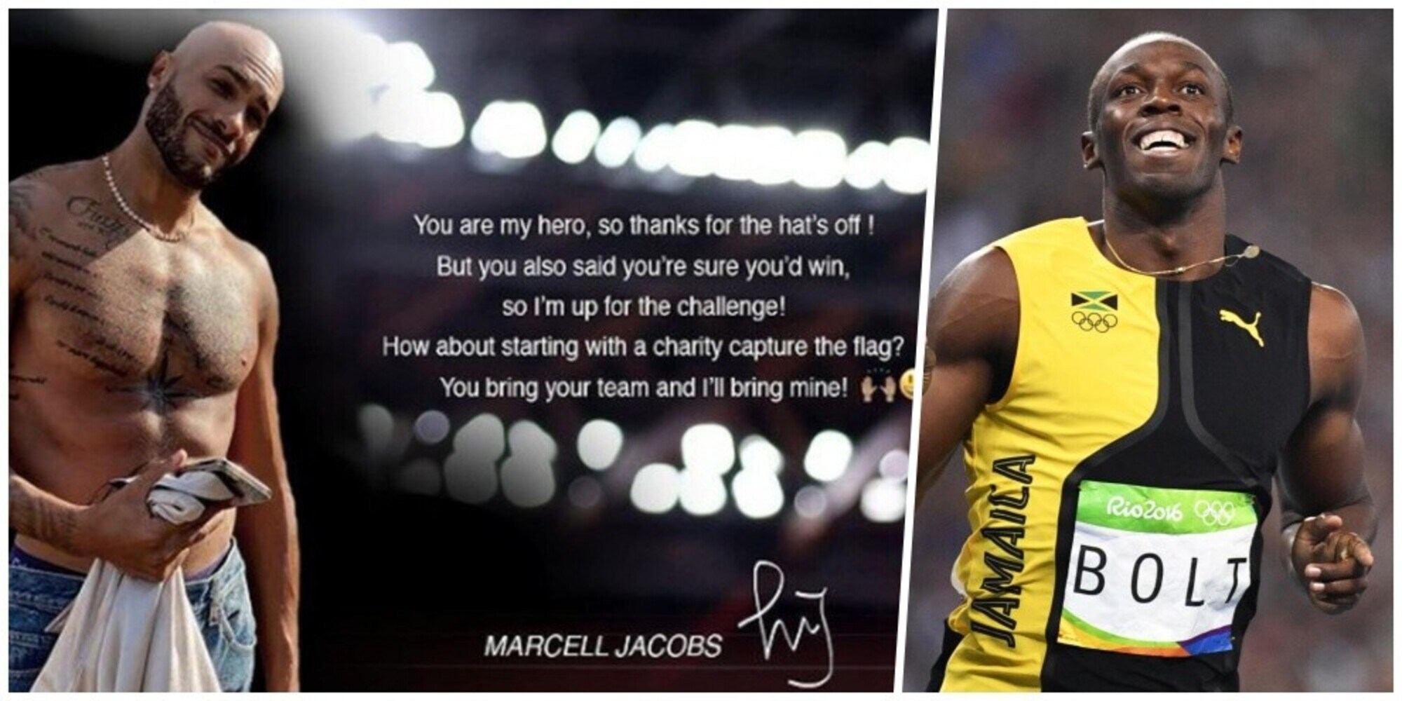 Jacobs, messaggio a Bolt: "Ti sfido a rubabandiera per beneficenza"