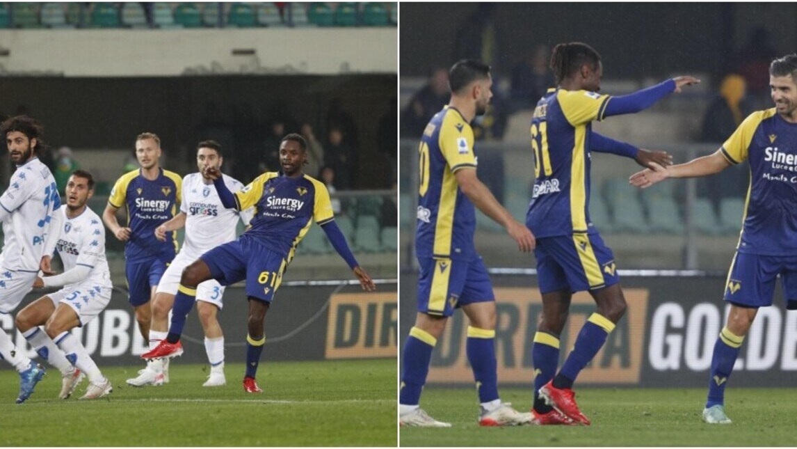 Tameze fa volare il Verona al 91': 2-1 di Tudor all'Empoli