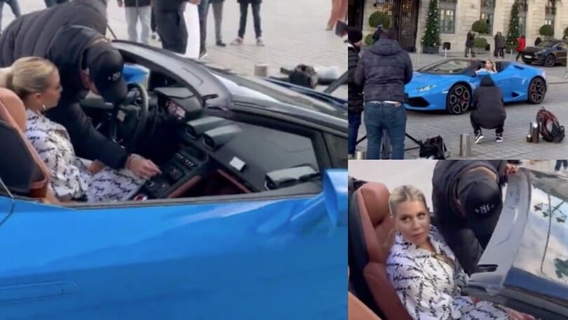 Wanda Nara, che servizio fotografico in Lamborghini