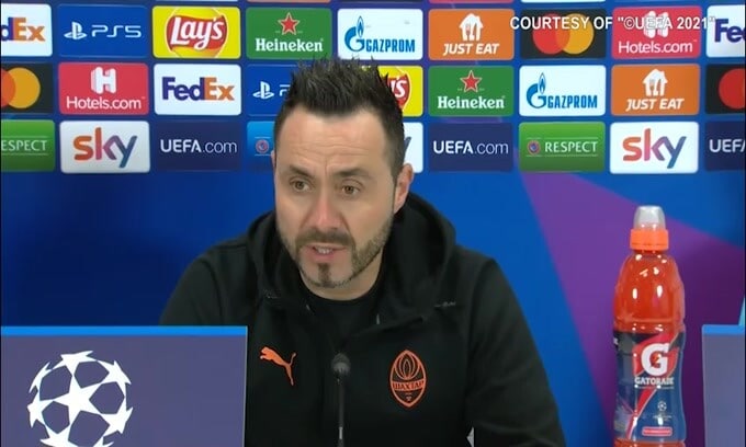 De Zerbi: "Con Inter e Real Madrid possiamo anche perdere"
