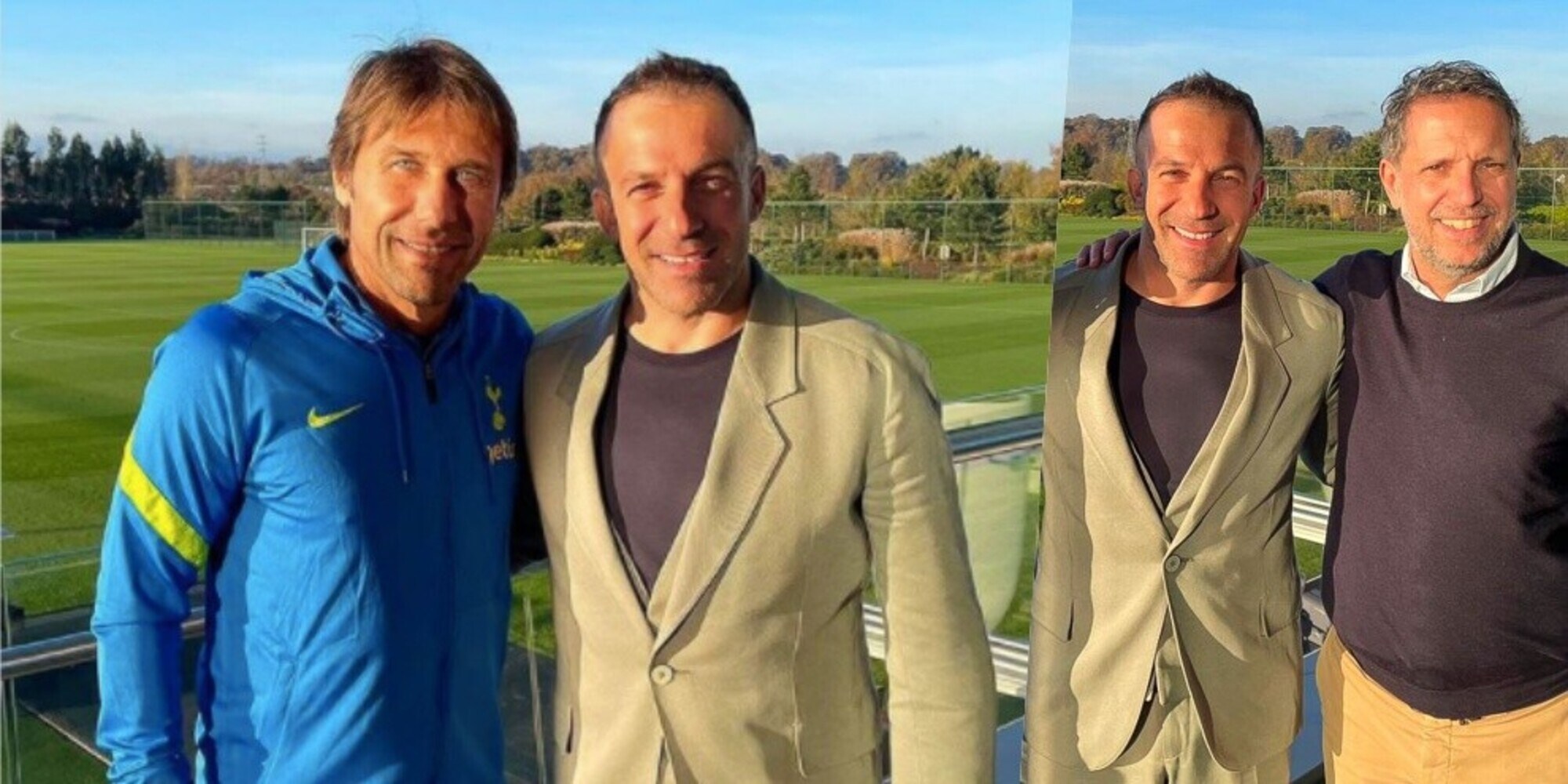 Quanta Juve a Londra: Del Piero con Conte e Paratici