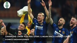 Champions: l'Inter vola agli ottavi. Il Milan vince a Madrid e spera