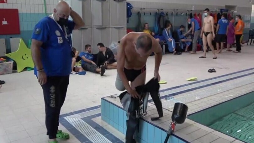 Record Mondiali di apnea per disabili Fabrizio Pagani e Ilenia Colanero