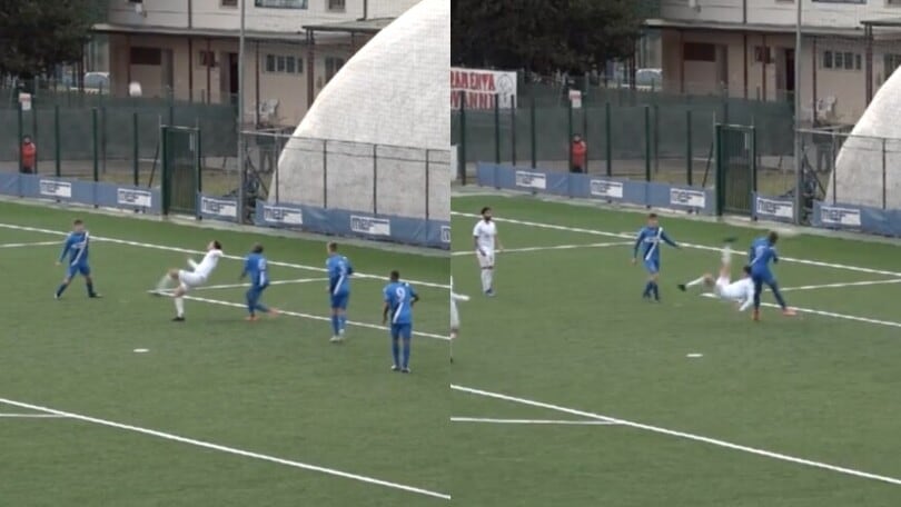 Francesco Renzi, che gol in rovesciata in Prato-Borgo San Donnino!