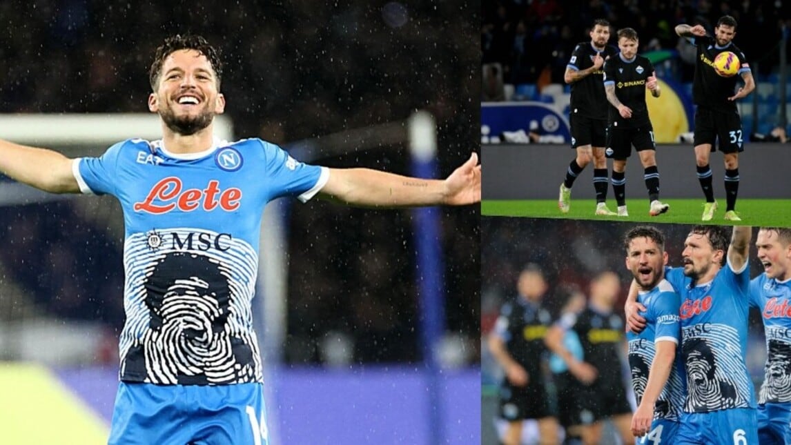 Mertens scatenato nel nome di Maradona: Napoli-Lazio finisce 4-0