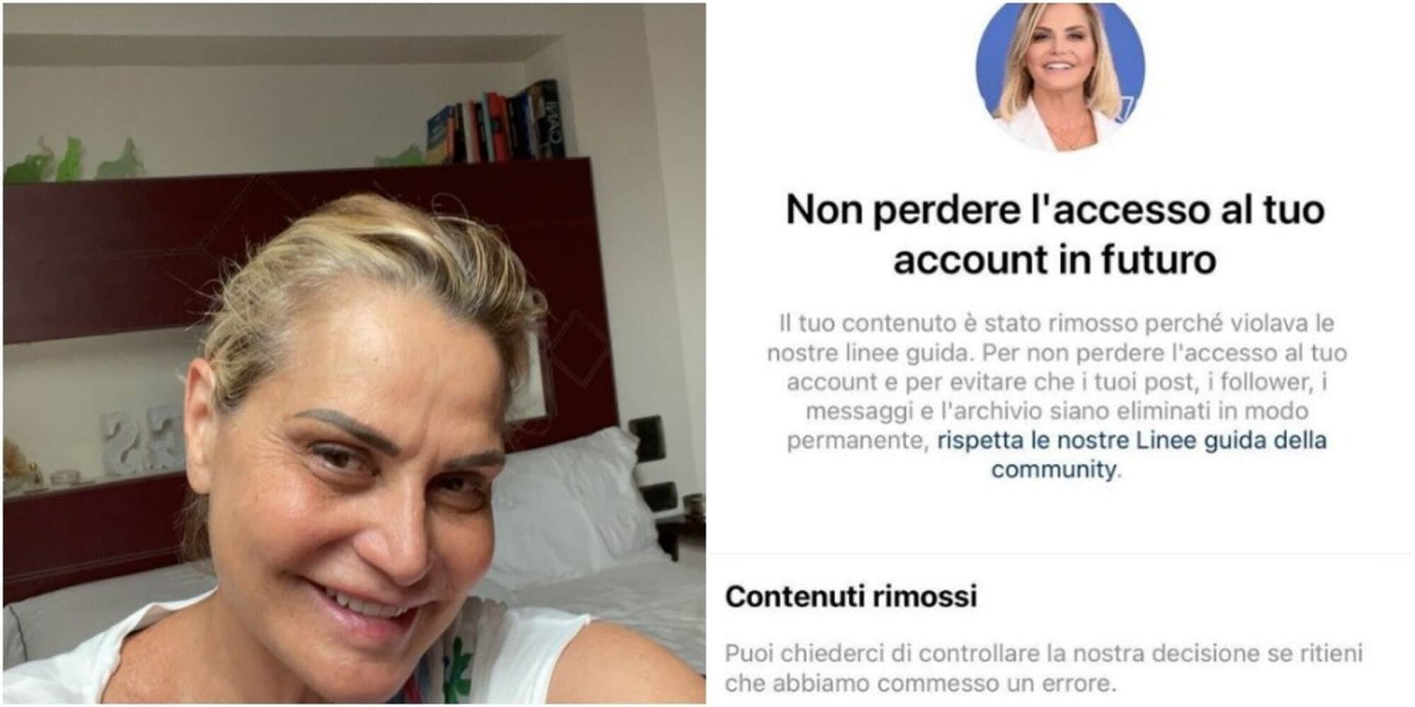 Simona Ventura censurata da Instagram: ecco cosa è successo