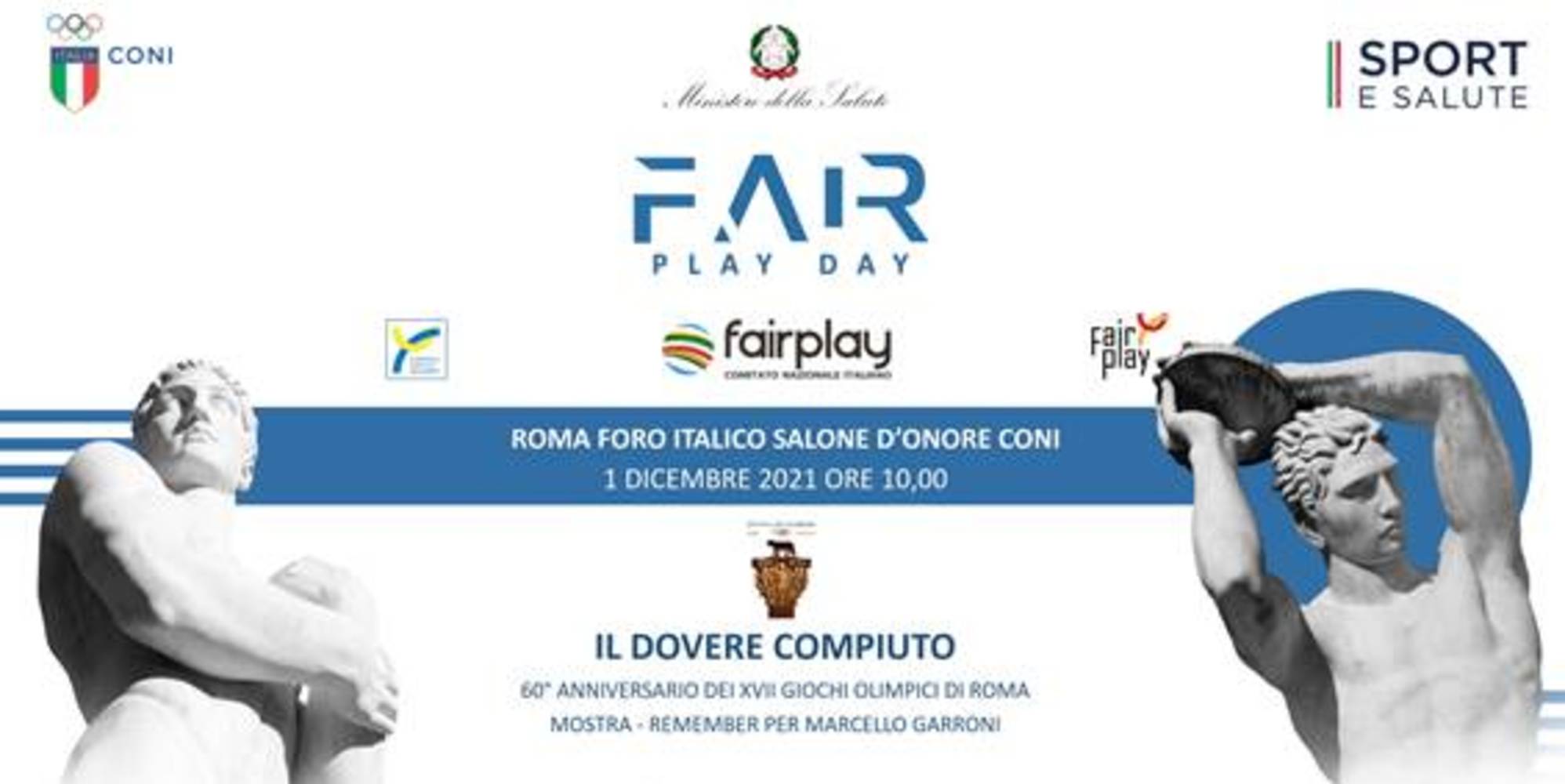 Fair Play Day: al via l'evento celebrativo del 60° anniversario dei Giochi Olimpici di Roma