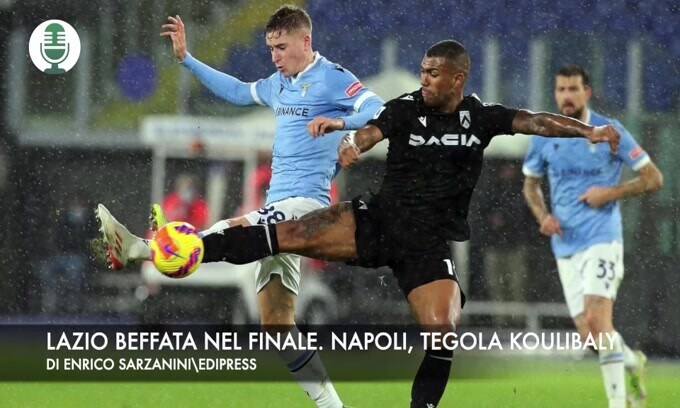 Lazio beffata nel finale. Napoli, tegola Koulibaly