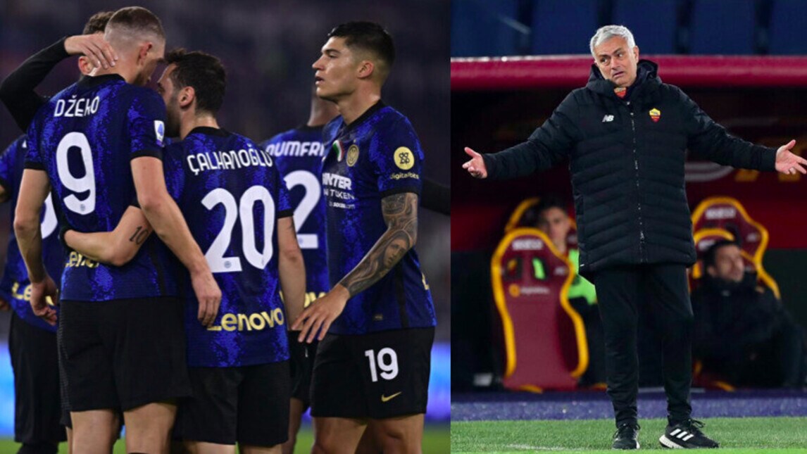 Dzeko segna e non esulta: Roma di Mourinho ko con l’Inter