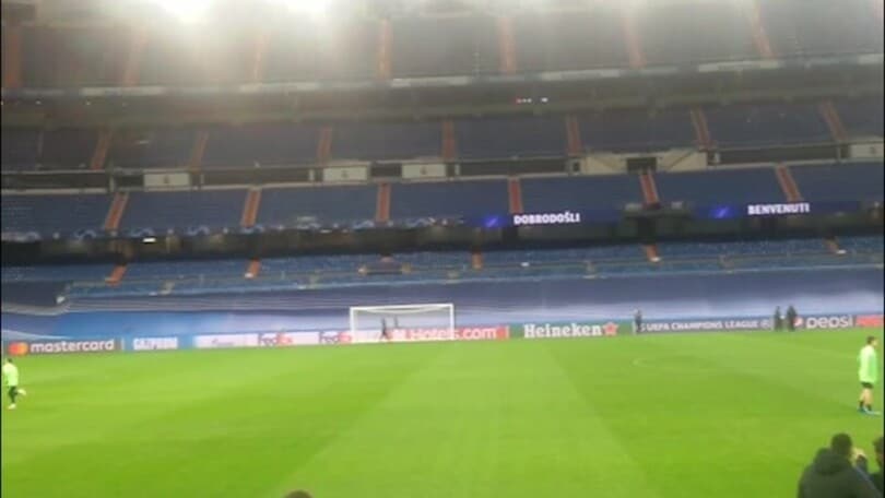 Inter, allenamento al Bernabeu