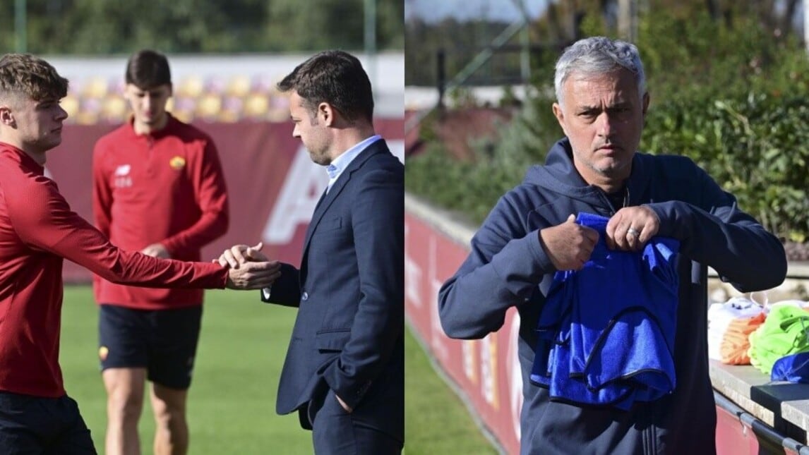 Roma, Mourinho ragiona sull'11 anti-Cska. Tiago Pinto osserva