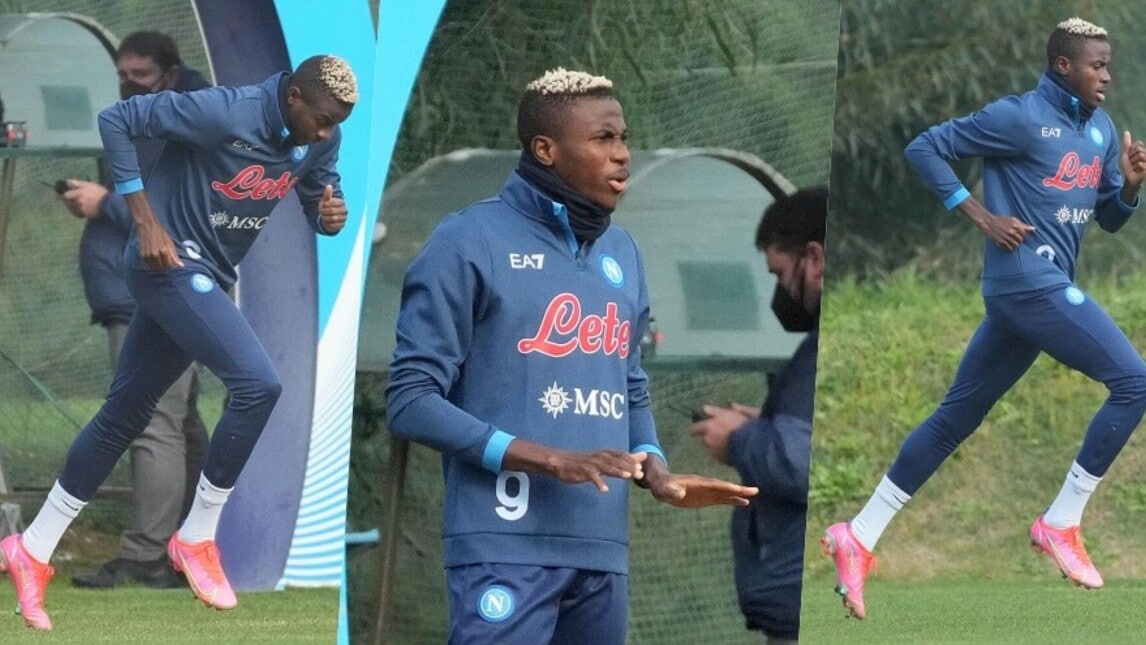 Napoli, sorpresa Osimhen! Il nigeriano corre sul campo