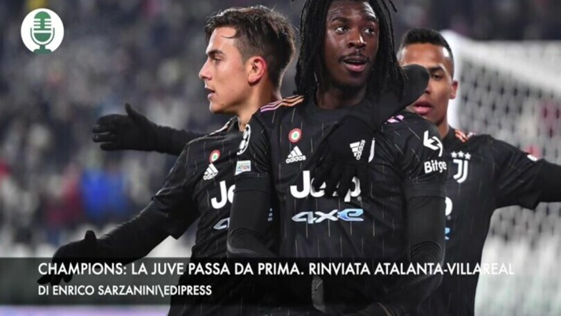 Champions: la Juventus passa da prima. Rinviata Atalanta-Villareal