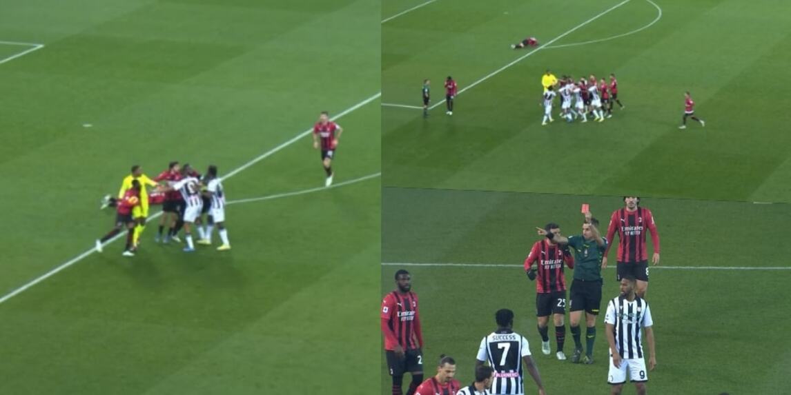 Udinese-Milan, rissa nel finale: Success espulso