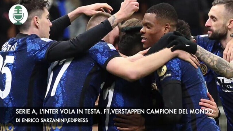 Serie A, l'Inter vola in testa. F1, Verstappen campione del mondo