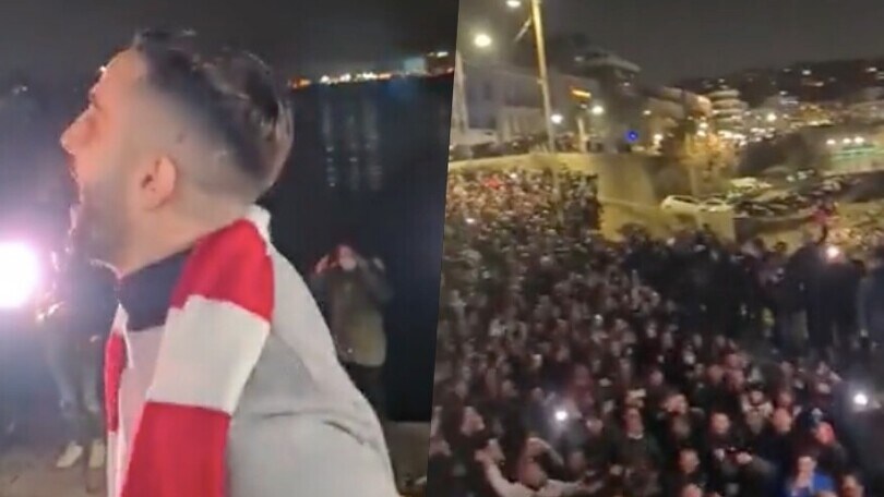 Manolas nella sede dell'Olympiacos: entusiasmo alle stelle e tifosi in delirio