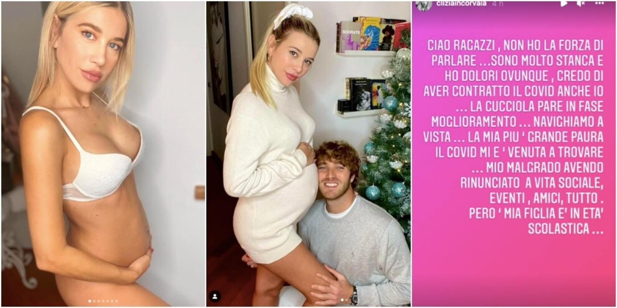 Paura per Clizia Incorvaia, incinta e con il Covid: "Dolori ovunque"