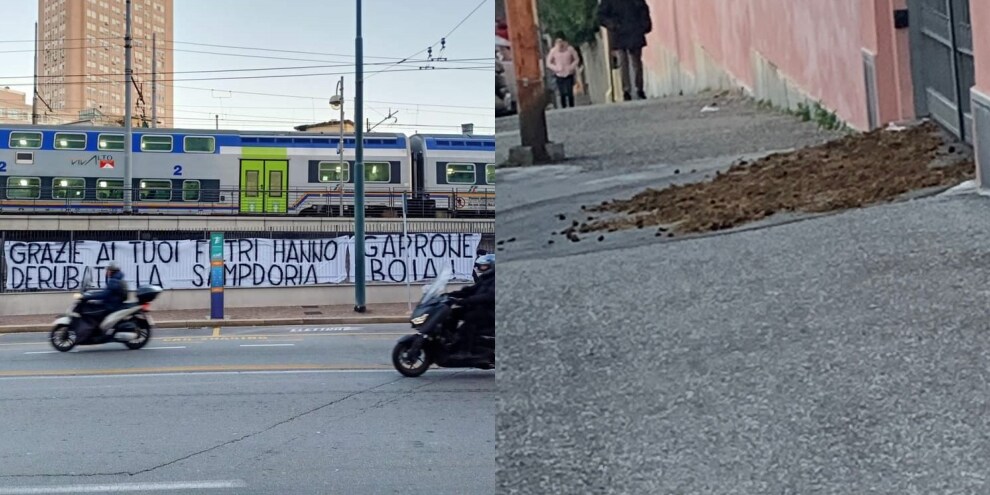 Garrone contestato dai tifosi: striscione e sterco davanti a casa!