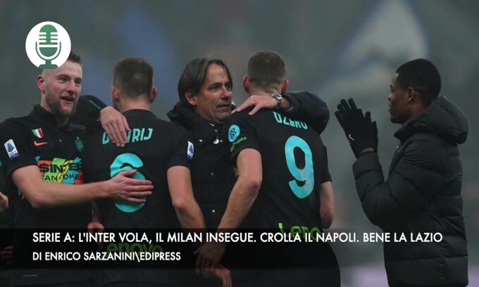 Serie A: l'Inter vola, il Milan insegue. Crolla il Napoli. Bene la Lazio