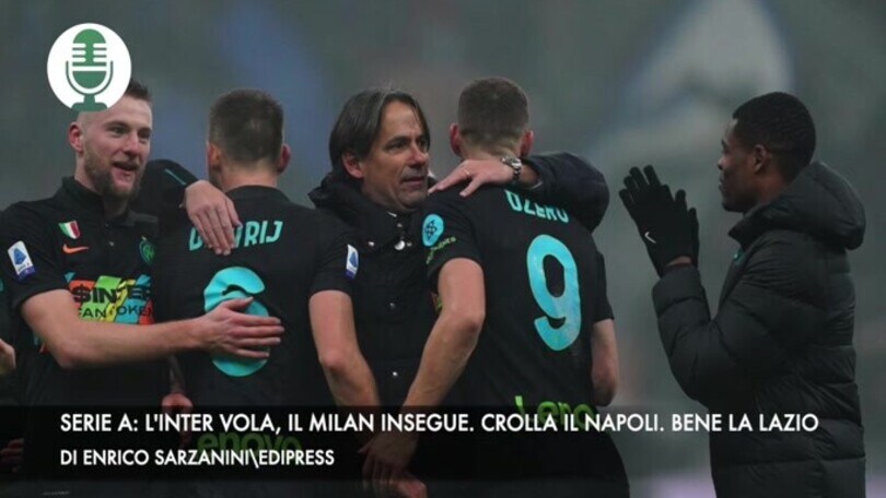 Serie A: l'Inter vola, il Milan insegue. Crolla il Napoli. Bene la Lazio